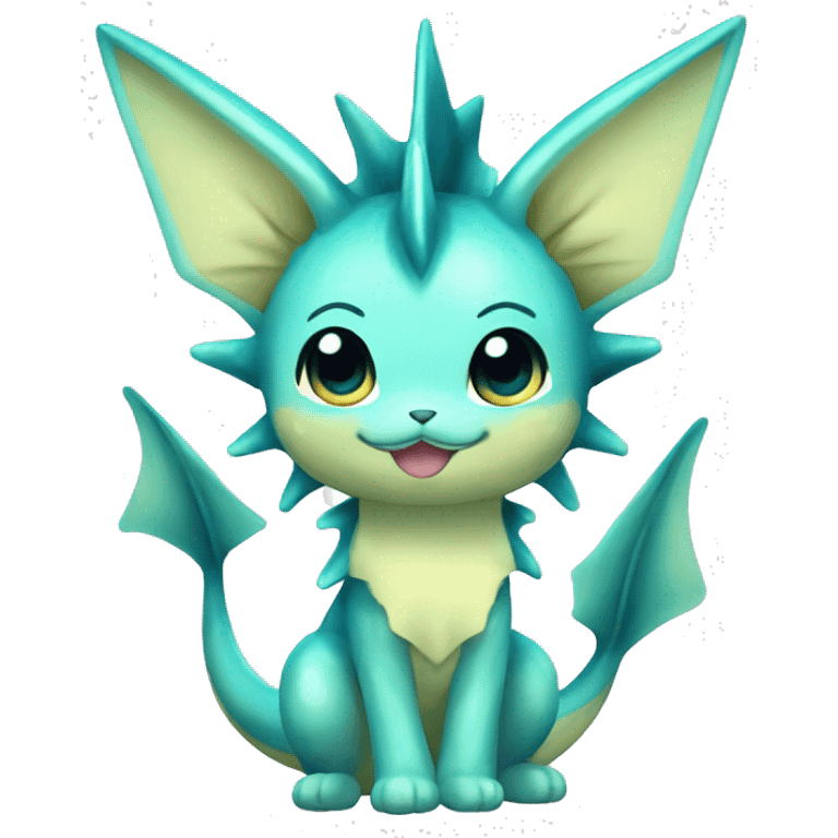 Kawaii Vaporeon full body emoji