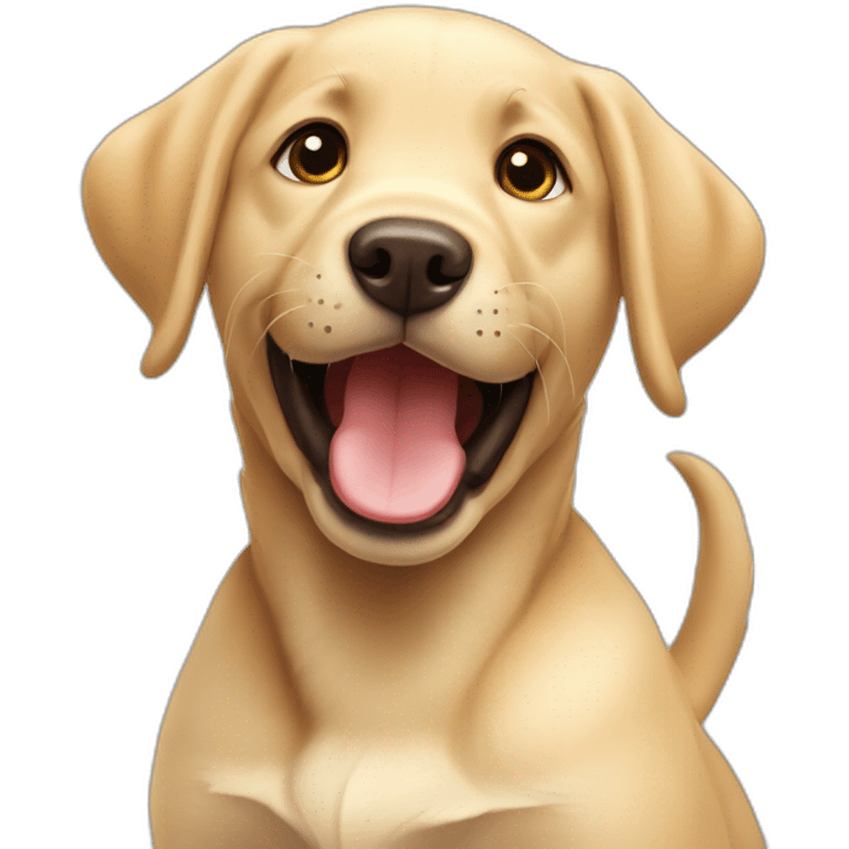 labrador puppy excitedly wagging emoji