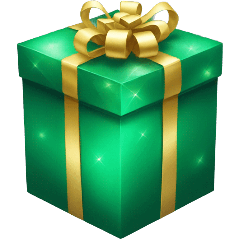 emerald gift box emoji