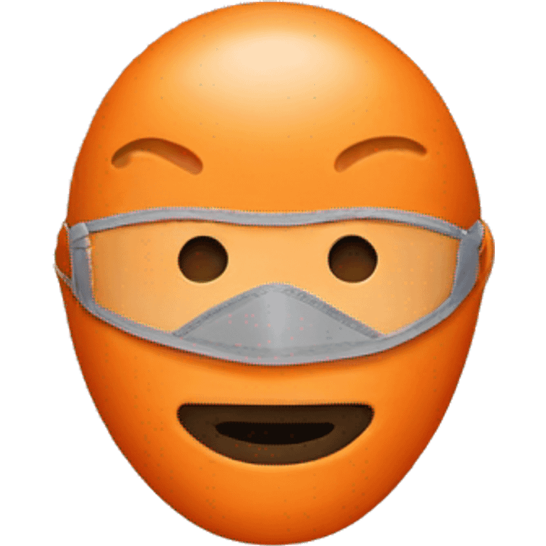 Orange Face mask emoji