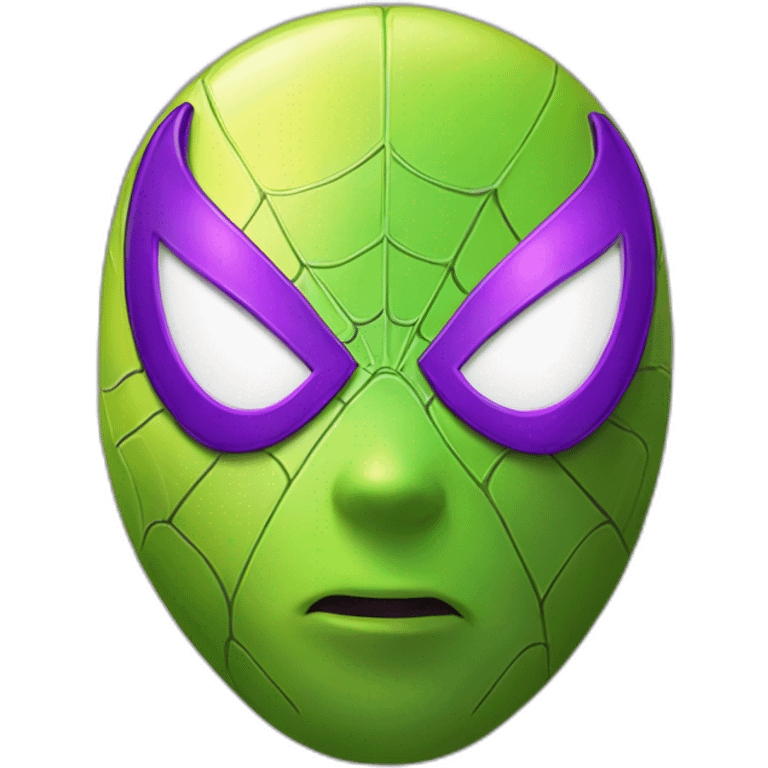 lemon-green-and-purple-neon-spiderman emoji