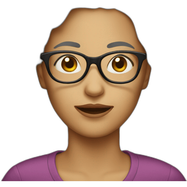 woman with glasses emoji