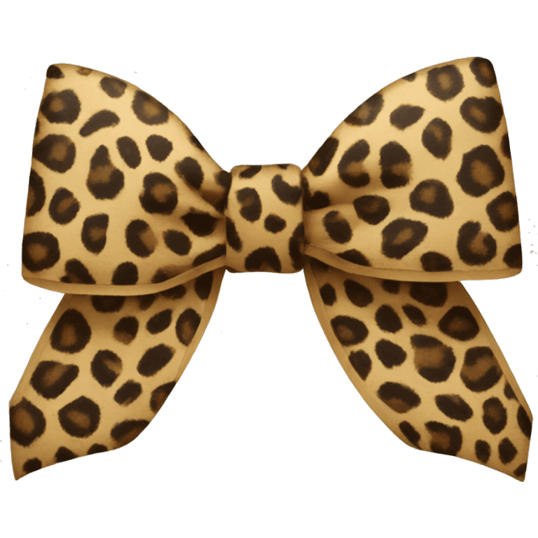 Leopard print bow emoji