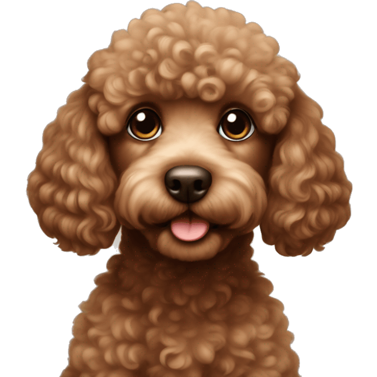 Poodle brown puppy emoji