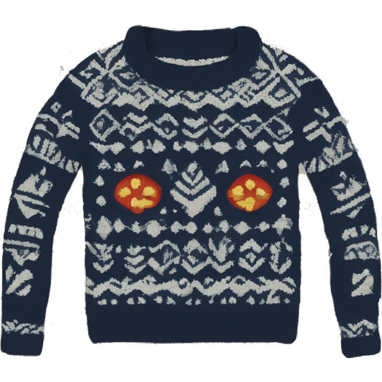  sweater emoji with Nordic pattern emoji