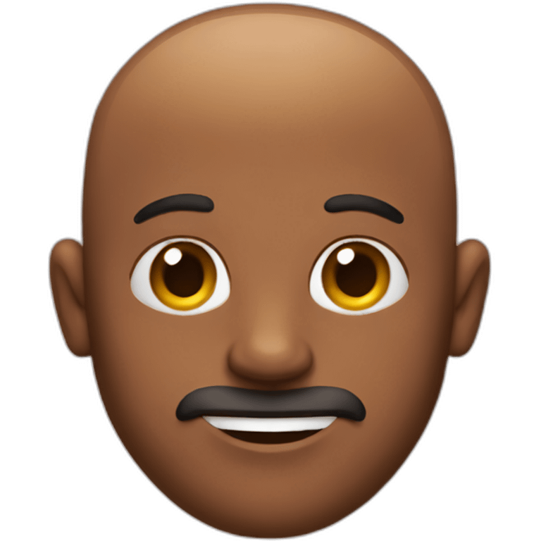 no hair man with bear emoji