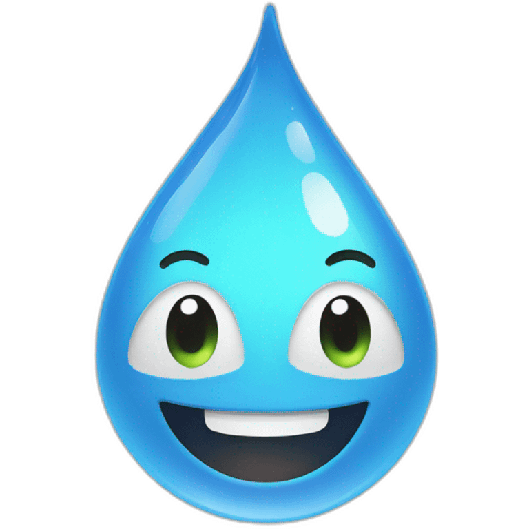 Smile water drop emoji