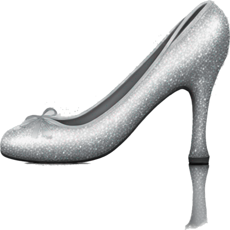 Silver glitter ballerina shoes emoji