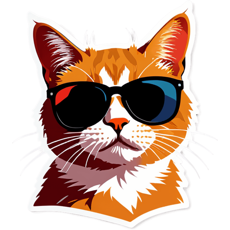 Cat with sunglasses emoji