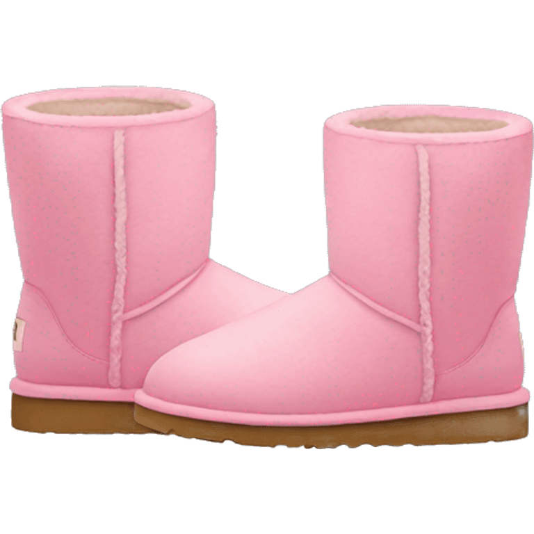 Pink pair of UGG boots  emoji