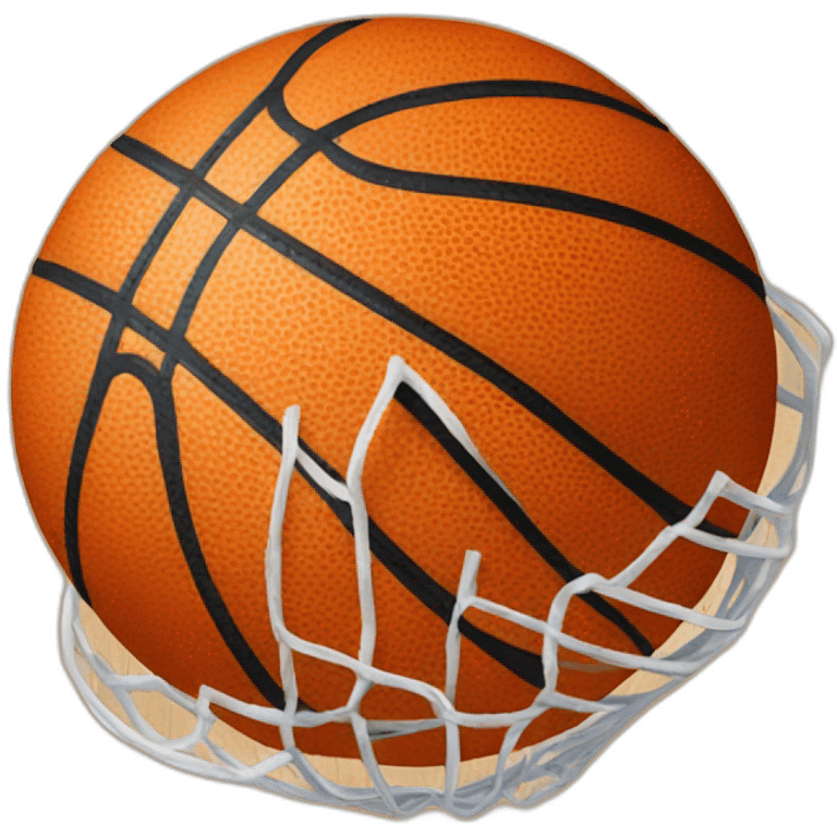 Realistic basketball emoji