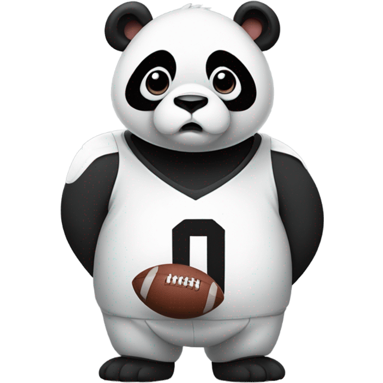 Sad football panda emoji