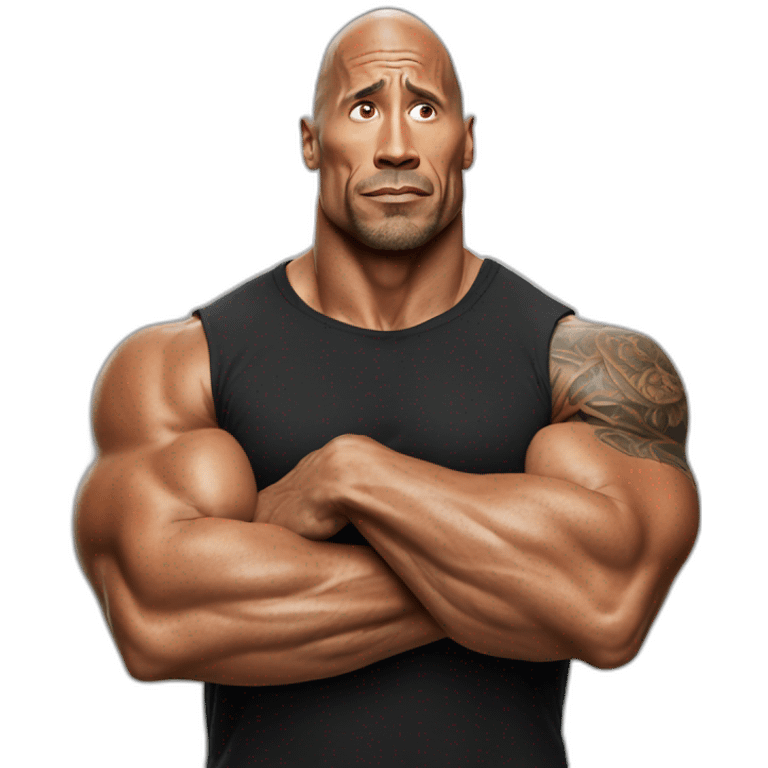 dwayne the rock johnson bored emoji