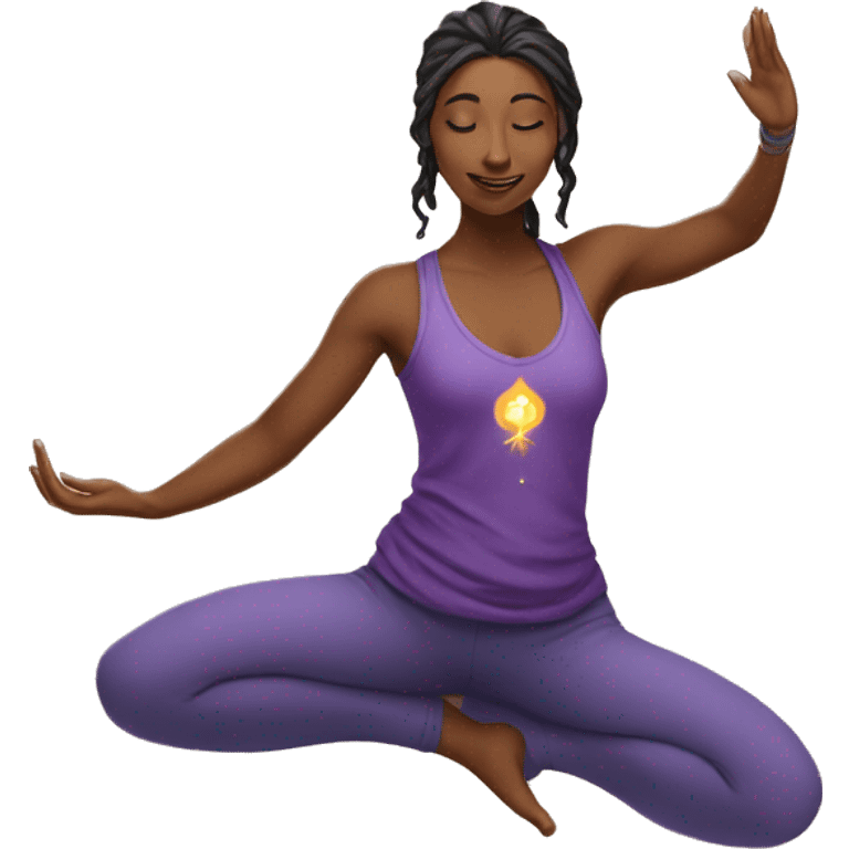 yoga and magic emoji