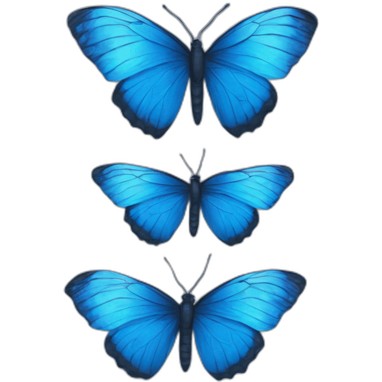 Butterfly blue emoji