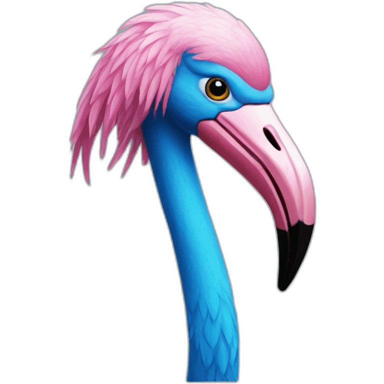 blue flamingo emoji