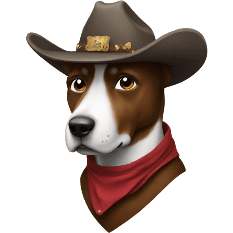 elon mask as a dog with cowboy hate emoji