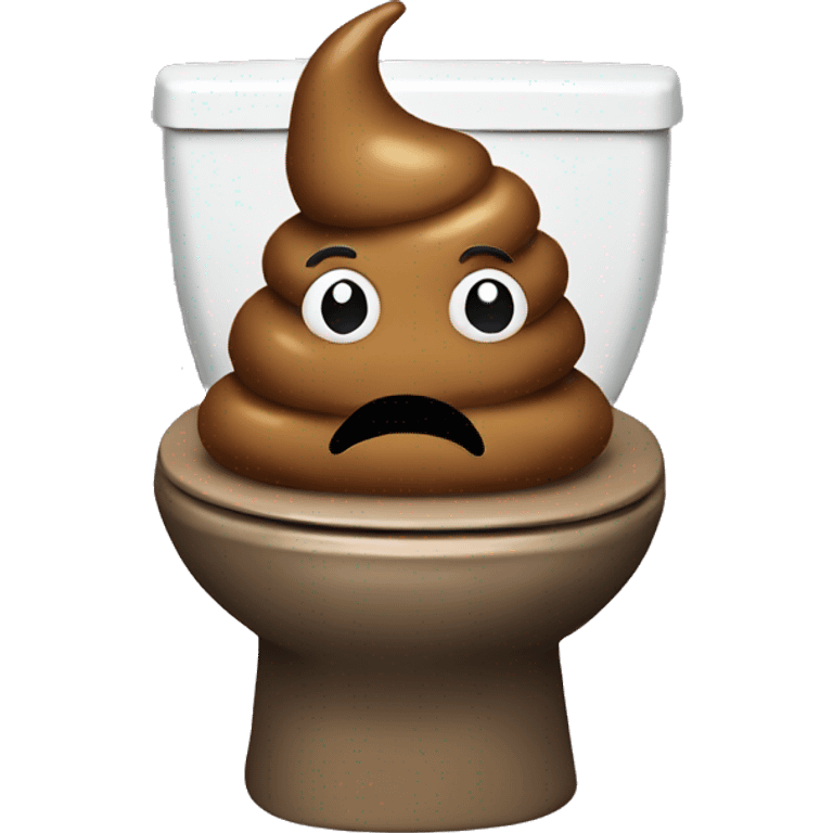 Poop in a toilet  emoji