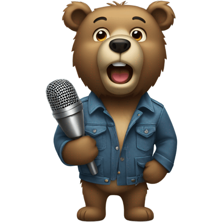 bear with mic emoji