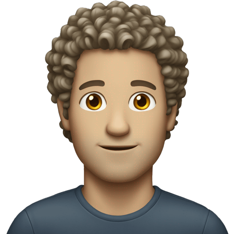 Tall white male with curly hair  emoji