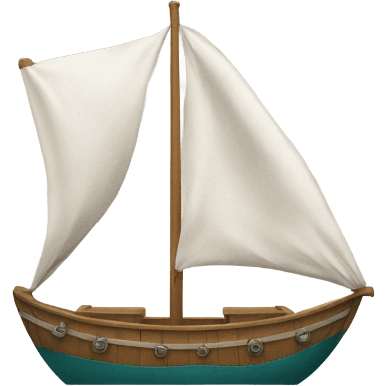 Anthropomorphic boat emoji