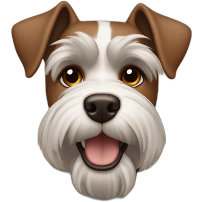 brown york and Schnauzer dog mix emoji