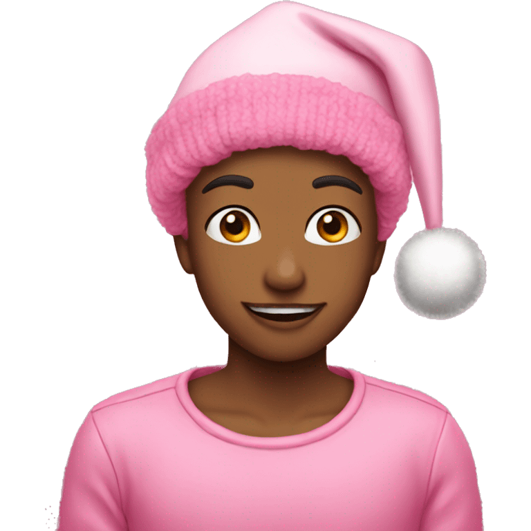 Pink Christmas emoji