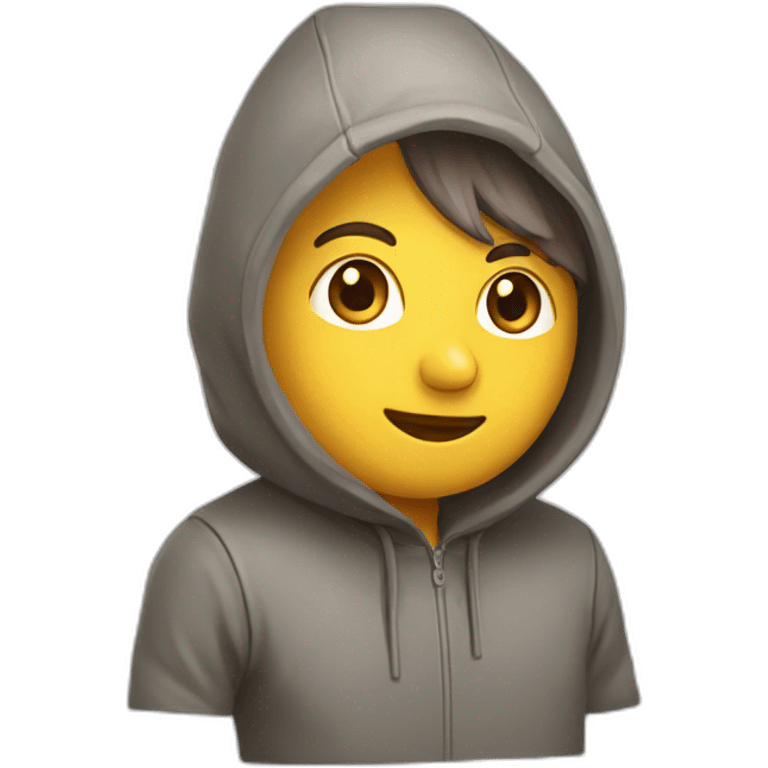 Chat avec une capuche emoji