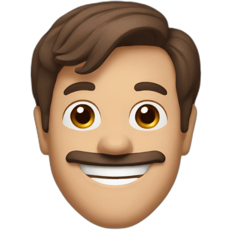 Ted lasso smile head brown hair emoji