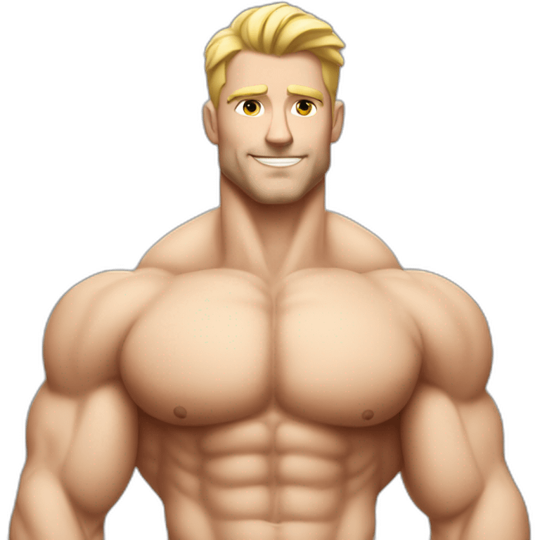 handsome white bodybuilder triceps emoji