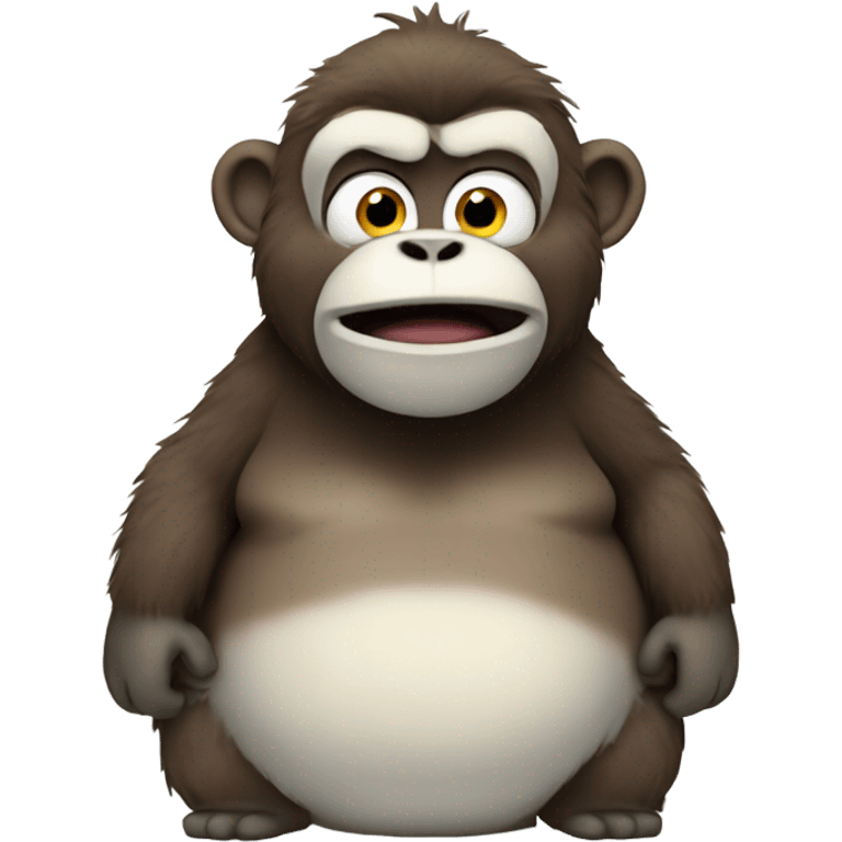 Frozen fat monkey emoji