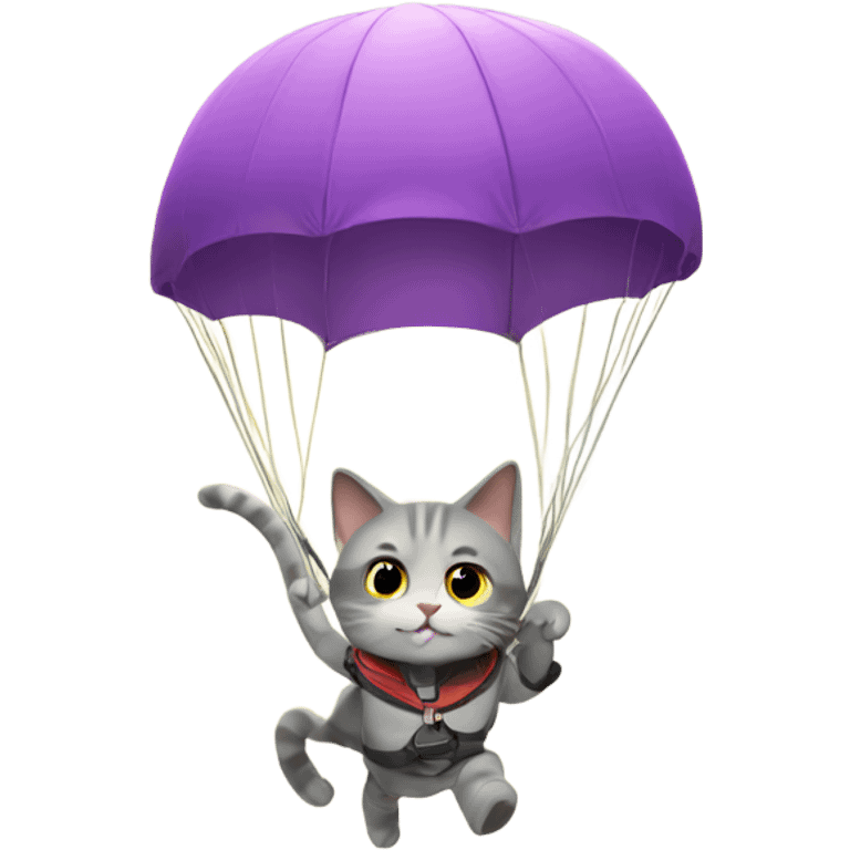 Cat with parachute  emoji