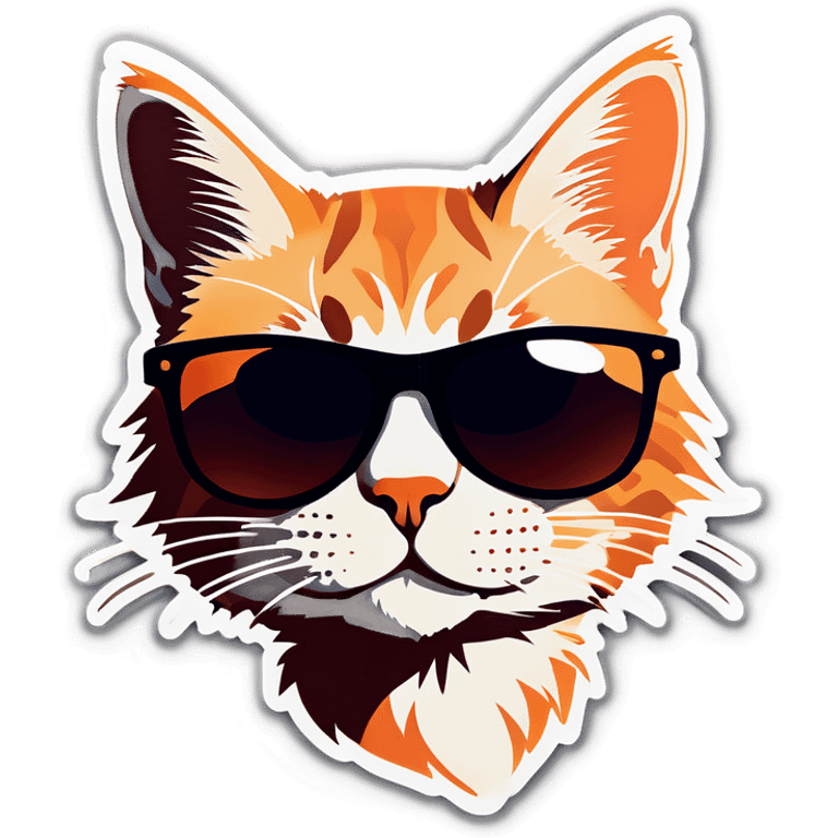 Cat with sunglasses emoji