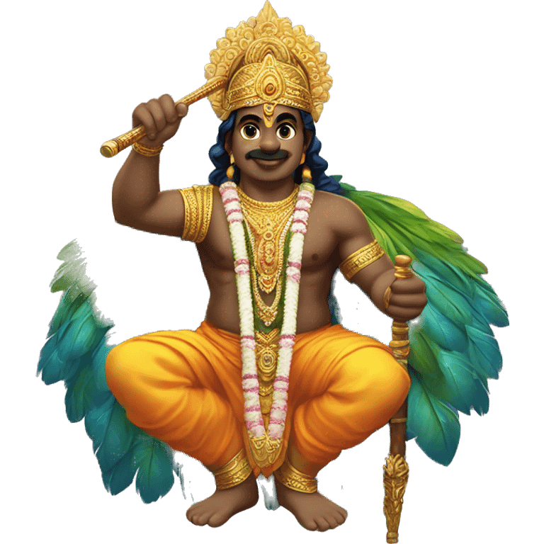 Lord murugan with blupeacock and vel staff . Murugar need to be beautiful  emoji