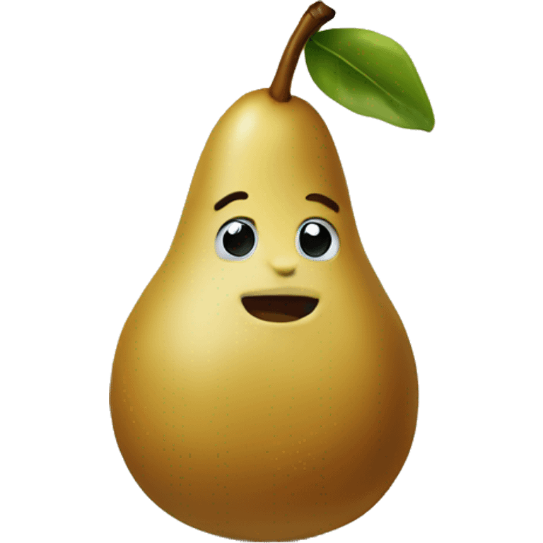 Beige pear emoji