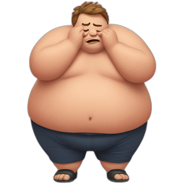 embarrassed fat person emoji