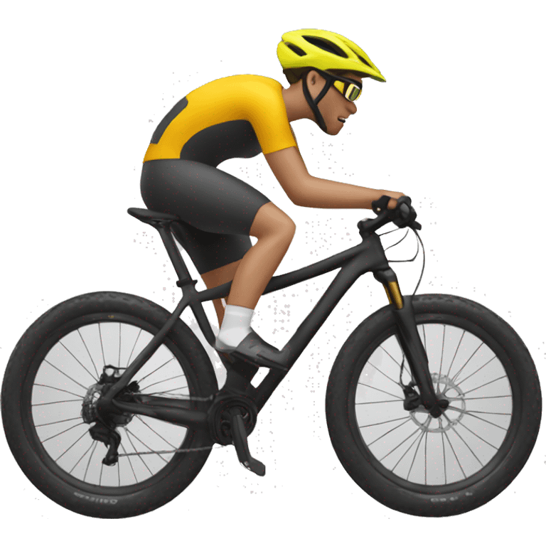 mtb cyclist in first person emoji