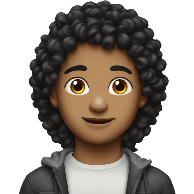 rishan borown colour age 11 black hair curly hair emoji