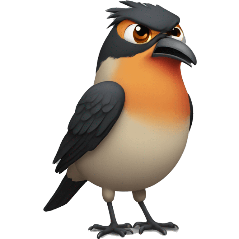 A bird being mad emoji