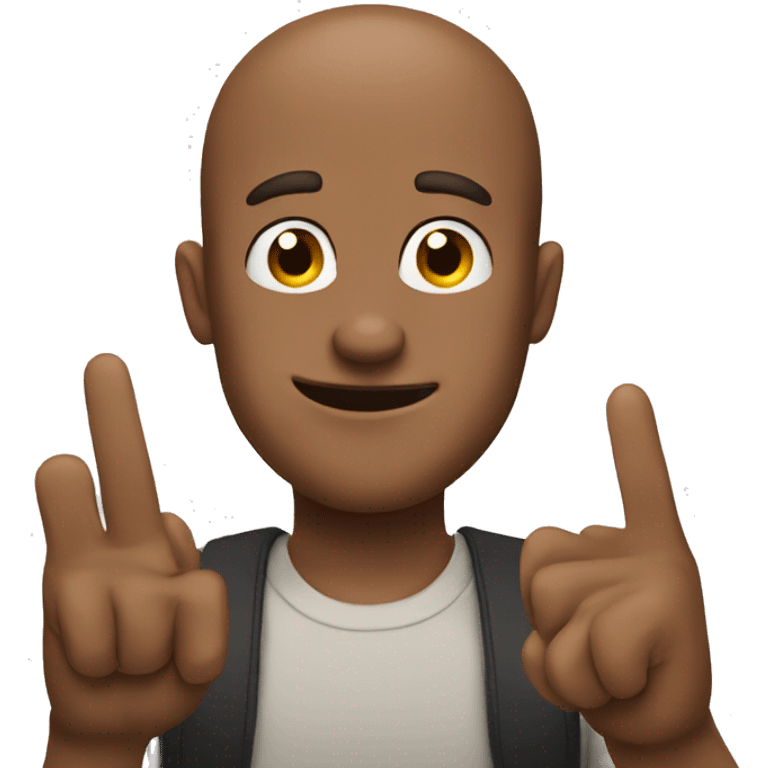 Guy showing three fingers emoji