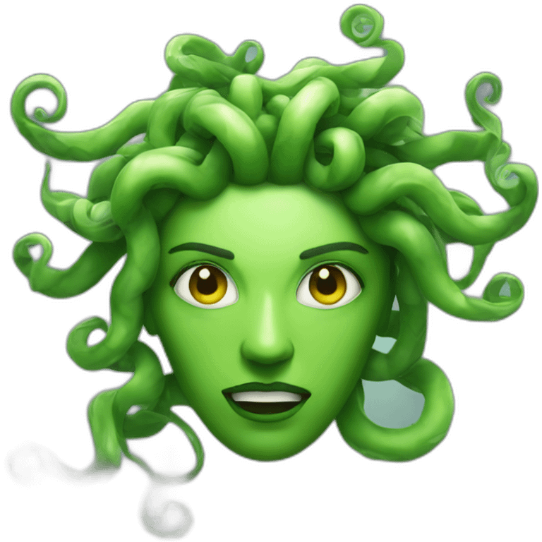 Medusa with laser eyes emoji