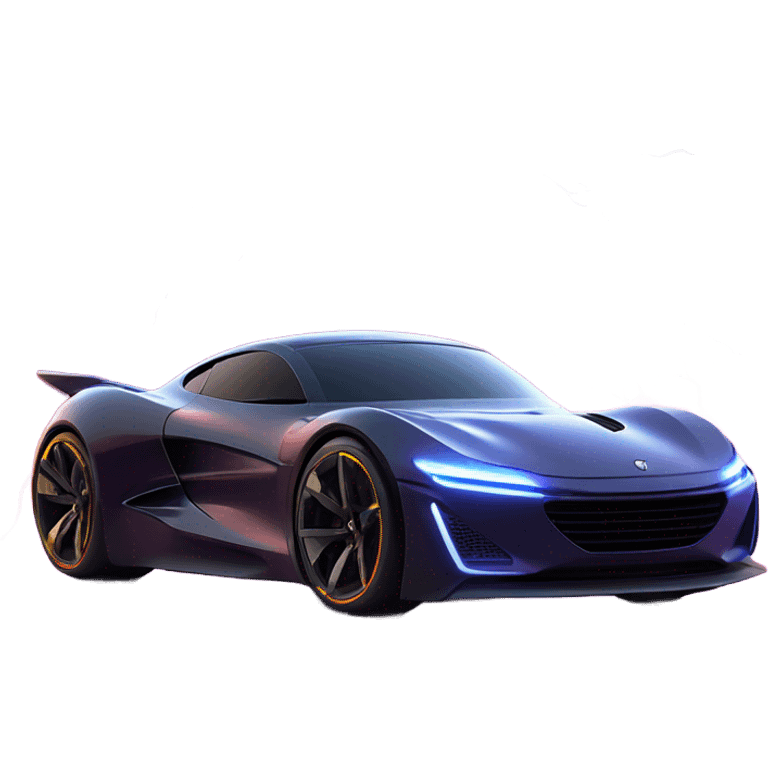 A futuristic sports car on a modern road, with lightning and energy all around, symbolizing innovation.
 emoji