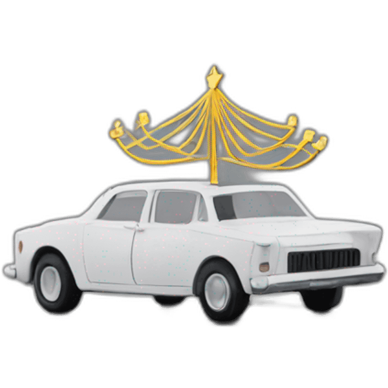 Chabad Menorah on car roof emoji