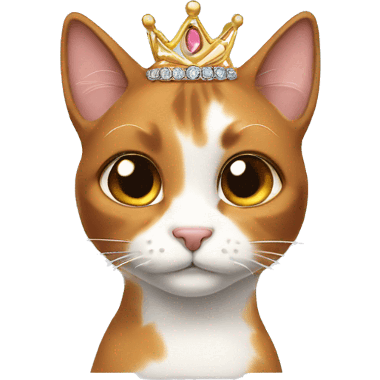 Calico cat with tiara  emoji