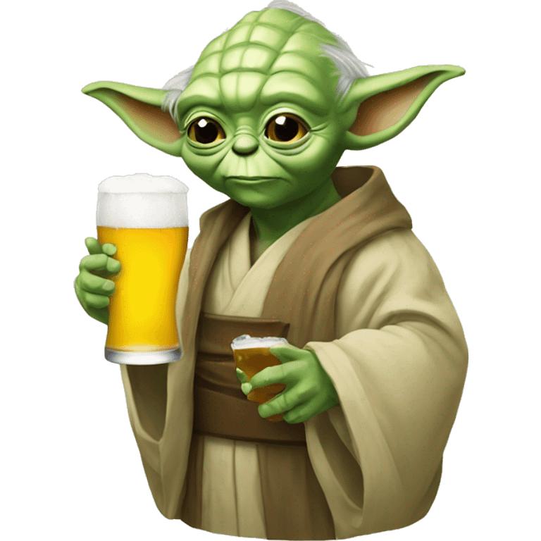 Yoda drink beer emoji