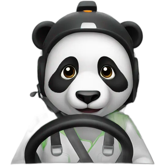 panda driver emoji