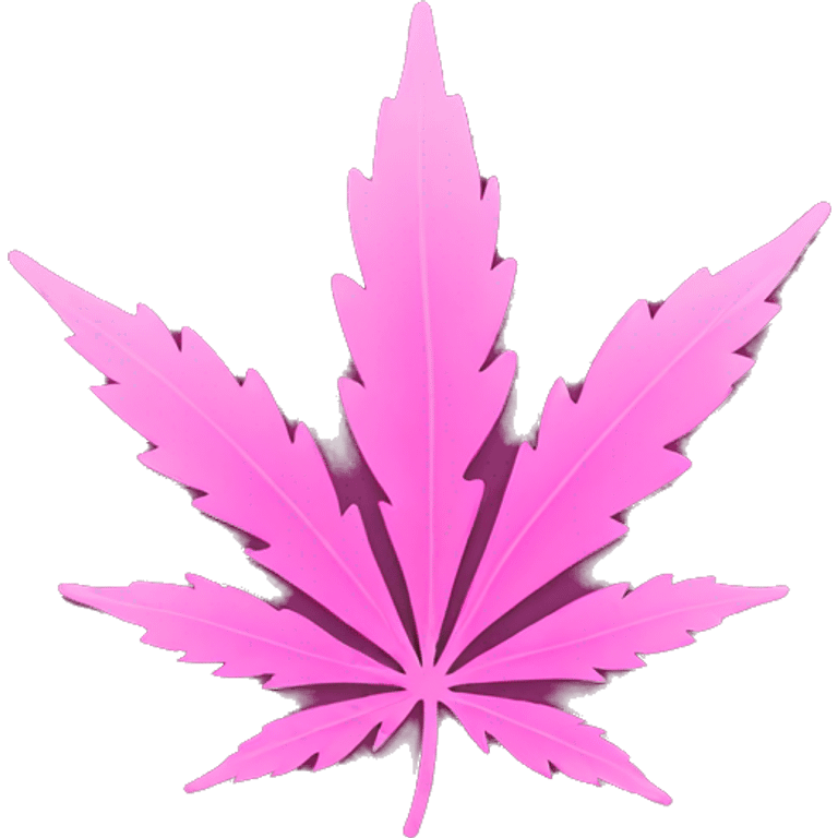 pink marijuana leaf emoji