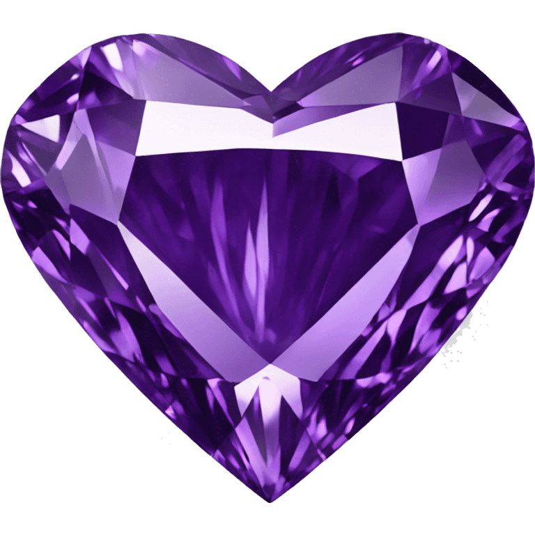 Heart shaped 56-carat purple diamond emoji