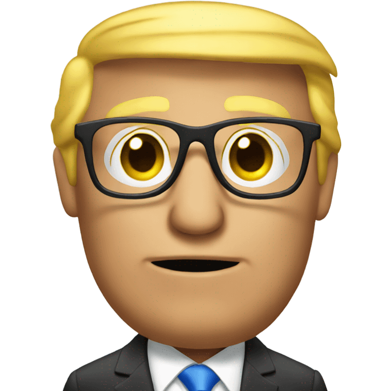 Trump with glasses emoji