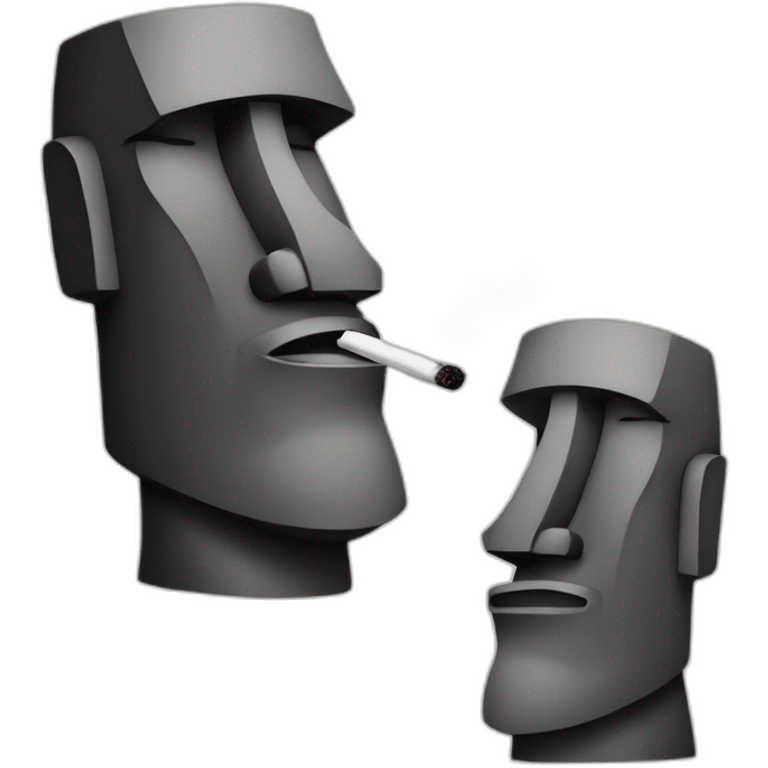 Moai smoking emoji